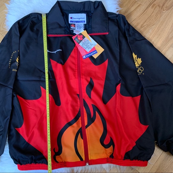 Vintage Champion Atlanta 1996 Canadian Olympic Team Jacket XL NWT - Picture 6 of 12